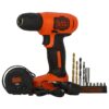 BLACK + DECKER 7.2V Li-Ion Cordless Drill Kit