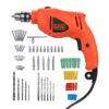 BLACK + DECKER 550W 10mm Hammer Drill kit 50 Tools
