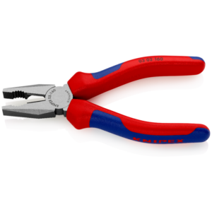 KNIPEX 03 02 160 Combination Pliers with Multi-Component Grips Black Atramentized 160 mm