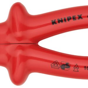 KNIPEX 03 07 200 Combination Pliers with Dipped Insulation, VDE-Tested Chrome Plated 200 mm