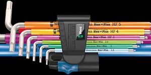 Wera - 3950/9 Hex-Plus Multicolour HF Stainless 1 L-key set, 9 pieces - 05022699001