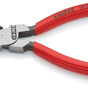 KNIPEX 08 21 145 Needle-Nose Combination Pliers Plastic Coated Black Atramentized 145 mm