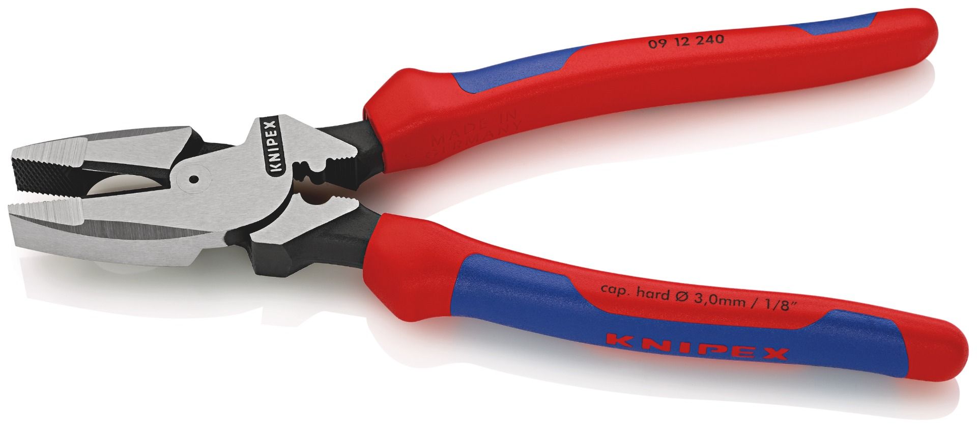 Knipex Lineman's Pliers American Style Black Atramentized, With Slim Multi-component Grips, With Integrated Tether Attachment Point For A Tool Tether 240 Mm 09 12 240 T - View #6