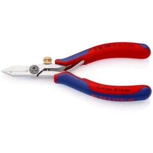 KNIPEX 11 82 130 Electronics Wire Stripping Shears with Multi-Component Grips 140 mm