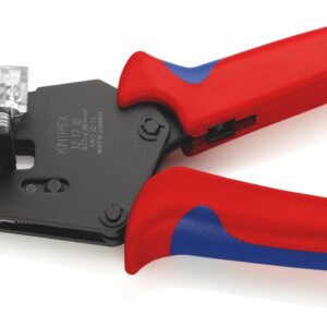KNIPEX 12 12 02 Precision Insulation Stripper with Adapted Blades with Multi-Component Grips Burnished 195 mm