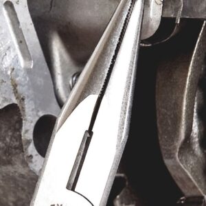 KNIPEX 25 02 160 Snipe Nose Side Cutting Pliers (Radio Pliers) with Multi-Component Grips Black Atramentized 160 mm