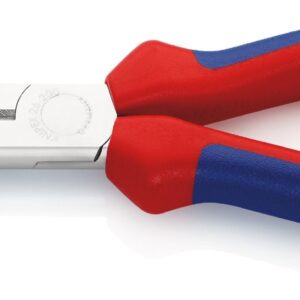 KNIPEX 26 15 200 Snipe Nose Side Cutting Pliers (Stork Beak Pliers) with multi-component grips chrome plated 200 mm