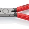 Skip to the end of the images gallery - 33% Skip to the beginning of the images gallery KNIPEX 26 21 200 Snipe Nose Side Cutting Pliers (Stork Beak Pliers) plastic coated black atramentized 200 mm