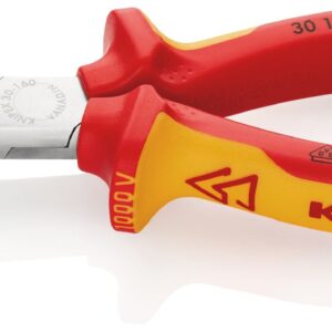 KNIPEX 30 16 160 Long Nose Pliers Insulated with Multi-Component Grips, VDE-tested Chrome Plated 160 mm
