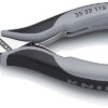 KNIPEX -35 22 115 ESD 4 1/2" Electronics Pliers-Half Round Tips, ESD Handles 115mm