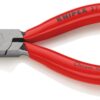 KNIPEX 37 41 125 Flat Nose Pliers for Precision Mechanics Plastic Coated Black Atramentized 125 mm