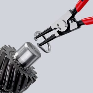 KNIPEX 46 11 A1 Circlip Pliers for External Circlips on Shafts Plastic Coated Black Atramentized 140 mm