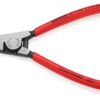KNIPEX 46 11 A2 Circlip Pliers for External Circlips on Shafts Plastic Coated Black Atramentized 180 mm