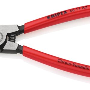 KNIPEX 46 11 A2 Circlip Pliers for External Circlips on Shafts Plastic Coated Black Atramentized 180 mm