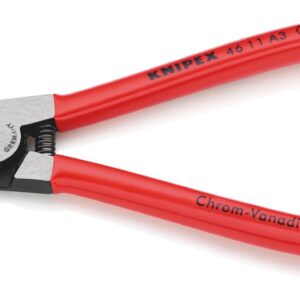 KNIPEX 46 11 A3 Circlip Pliers for external circlips on shafts plastic coated black atramentized 210 mm