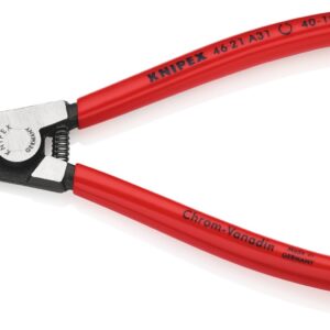 KNIPEX 46 21 A31 Circlip Pliers for External Circlips on Shafts Plastic Coated Black Atramentized 200 mm