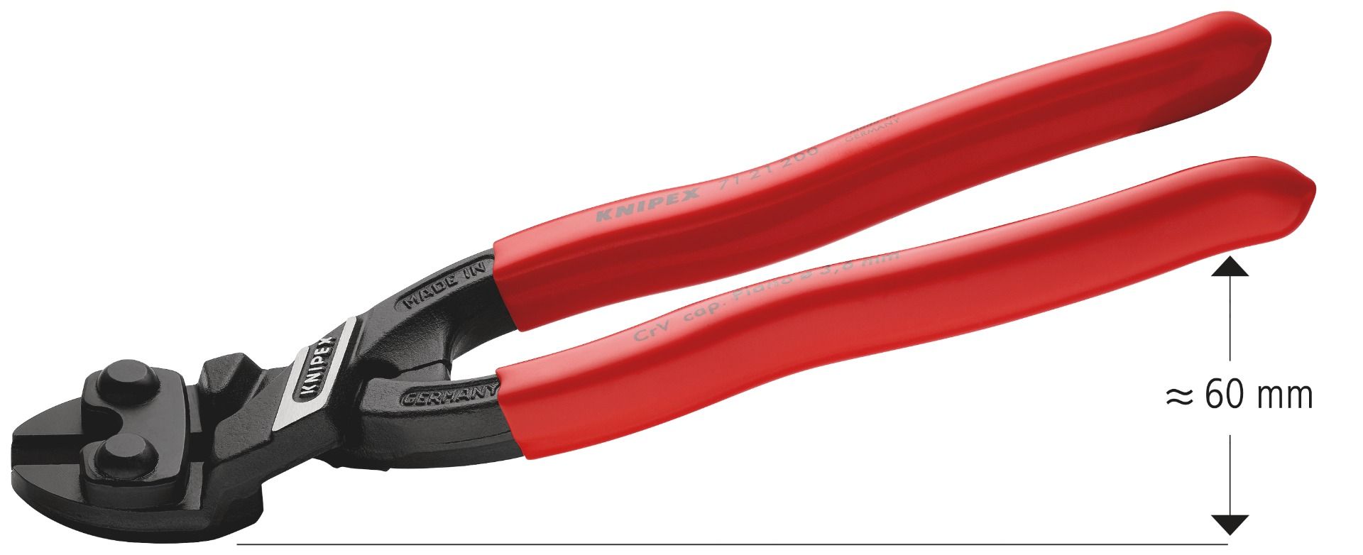 KNIPEX 71 01 160 CoBolt S Compact Bolt Cutters - 160mm Plastic Coated Cutting Tool