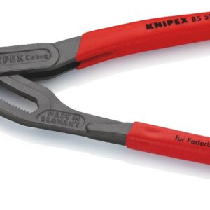 KNIPEX 85 51 250 A Spring Hose Clamp Pliers with Non-Slip plastic Coating Grey Atramentized 250 mm