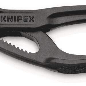 KNIPEX Cobra® XS embossed, rough surface grey atramentized 100 mm