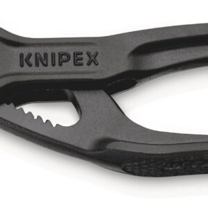 KNIPEX Cobra® XS embossed, rough surface grey atramentized 100 mm