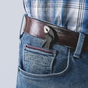 KNIPEX Cobra® XS embossed, rough surface grey atramentized 100 mm