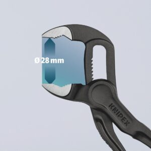 KNIPEX Cobra® XS embossed, rough surface grey atramentized 100 mm