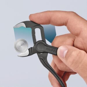 KNIPEX Cobra® XS embossed, rough surface grey atramentized 100 mm