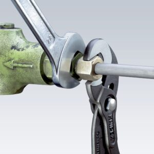 KNIPEX 87 41 250 Multiple Slip Joint Spanner with non-slip plastic coating grey atramentized 250 mm