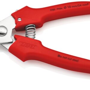KNIPEX 95 05 165 Cable Shears handles extrusion plastic-coated plastic coated 165 mm