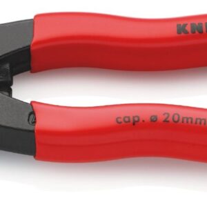 KNIPEX 95 11 200 Cable Shears with Twin Cutting Edge Plastic Coated Burnished 200 mm