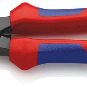 KNIPEX 95 12 200 Cable Shears with Twin Cutting Edge with Multi-Component Grips Burnished 200 mm