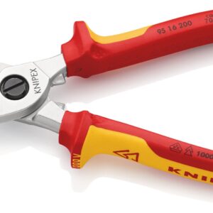 KNIPEX 95 16 200 Cable Shears With Twin Cutting Edge 200mm
