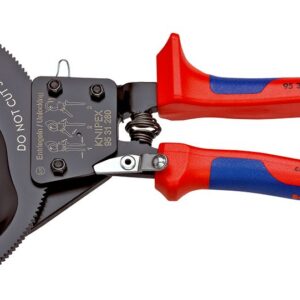 KNIPEX 95 31 280 Cable Cutter (ratchet action) with multi-component grips black lacquered 280 mm