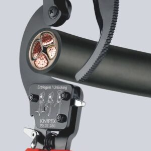 KNIPEX 95 31 280 Cable Cutter (ratchet action) with multi-component grips black lacquered 280 mm