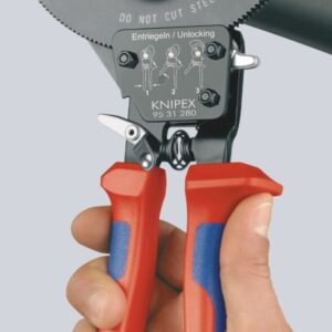 KNIPEX 95 31 280 Cable Cutter (ratchet action) with multi-component grips black lacquered 280 mm