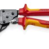 KNIPEX 95 36 320 Cable Cutter (ratchet principle, 3-stage) insulated with multi-component grips, VDE-tested black atramentized 320 mm