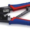 KNIPEX 97 51 10 Crimping Pliers for Western Plugs with Multi-Component Grips Burnished 190 mm