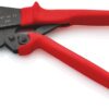 KNIPEX 97 52 23 Crimping Pliers also for Two-Hand Operation with non-slip plastic Grips Burnished 250 mm