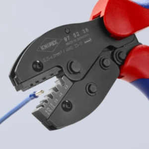 KNIPEX 97 52 38 PreciForce Crimping Pliers with Multi-Component Grips Burnished 220 mm