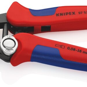 KNIPEX 97 53 04 Self-Adjusting Crimping Pliers for Wire Ferrules with Lateral Access with Multi-Component Grips Burnished 180 mm