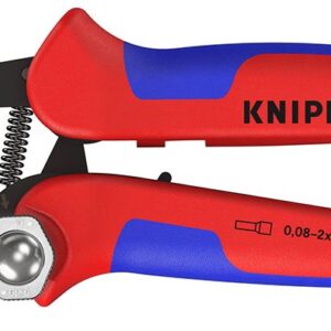 KNIPEX 97 53 14 Self-Adjusting Crimping Pliers for Wire Ferrules with Lateral Access with Multi-Component Grips Burnished 180 mm