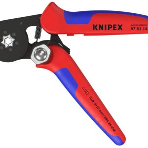 KNIPEX 97 53 14 Self-Adjusting Crimping Pliers for Wire Ferrules with Lateral Access with Multi-Component Grips Burnished 180 mm