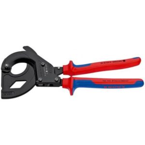 KNIPEX 95 32 315 A Cable Cutter (ratchet action) for Steel Wire Armoured Cables (SWA cable) with Multi-Component Grips Black Lacquered 315 mm