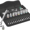 Wera - 8100 SA 8 Zyklop Metal Ratchet Set with switch lever, 1/4" drive, metric, 28 pieces 05004018001