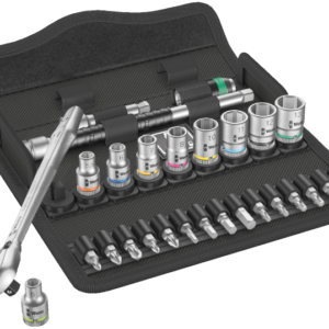 Wera - 8100 SA 8 Zyklop Metal Ratchet Set with switch lever, 1/4" drive, metric, 28 pieces 05004018001