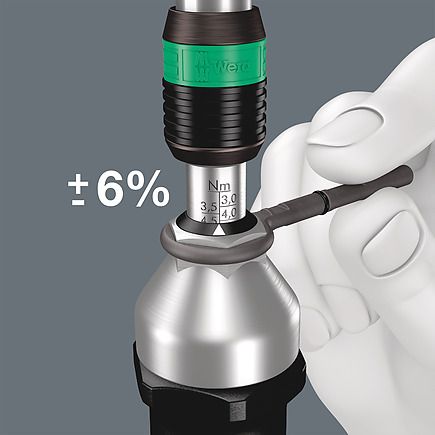 Wera - Series 7400 Kraftform pistol handle, adjustable torque screwdrivers with Rapidaptor quick-release chuck 3.0-6.0 Nm - 05074702001