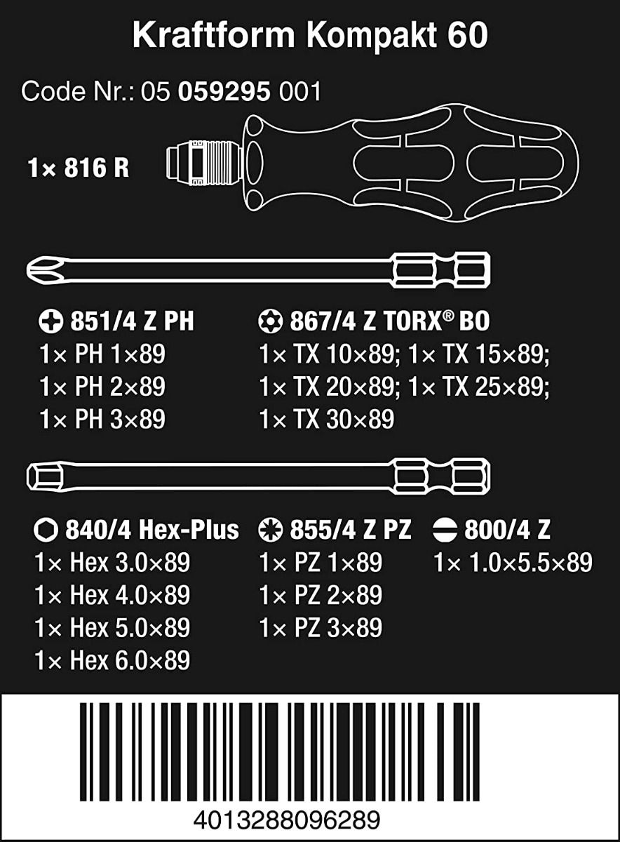 Wera - Kraftform Kompakt 60 05059295001