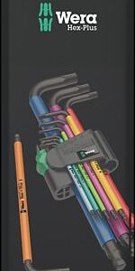 Wera - 950/9 Hex-Plus Multicolour 1 SB Multicolour L-key set, metric, BlackLaser, 9 pieces - 05073593001