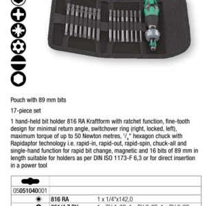 Wera - Kraftform Kompakt 60 RA, 17 pieces - 05051040001