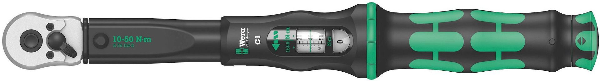 Wera - Click-Torque Adjustable Torque Wrenches with Reversible Ratchet 10-50Nm - 05075620001